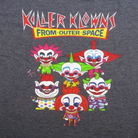 Killer Klowns From Outer Space Chibi Group Art Crew Neck Short Sleeve Navy Melange Women's T-shirt image {1}