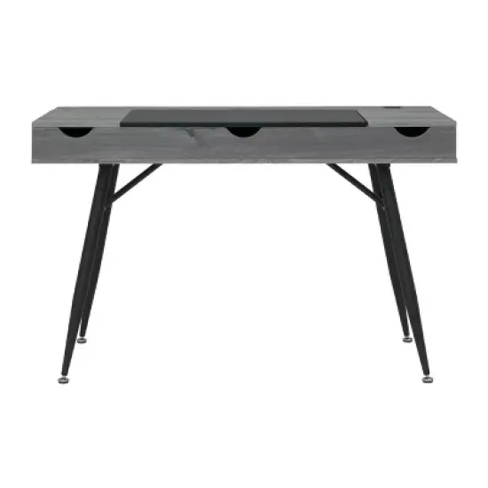 Nook Modern Office, Laptop and Writing Desk with Storage Compartments - Calico Designs image {1}