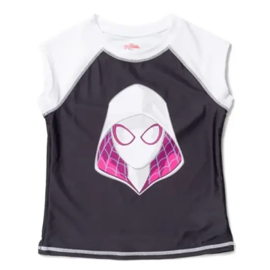 Marvel Spider-Man Spider-Gwen Ghost Spider Girls Rash Guard and Bikini Bottom Toddler image {5}