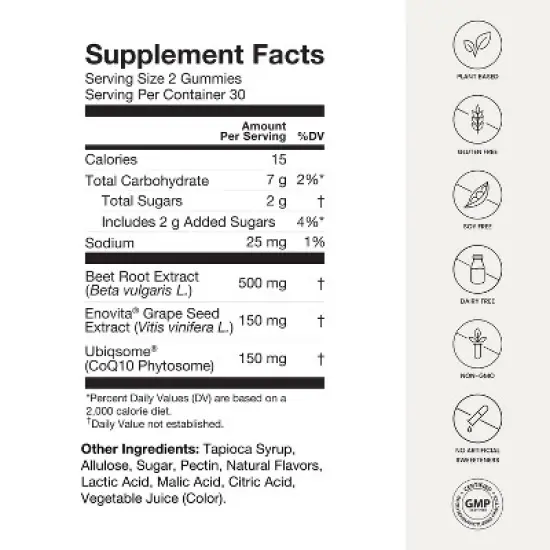 SuperBeets Heart Gummies Advanced with CoQ10 - 60ct image {9}