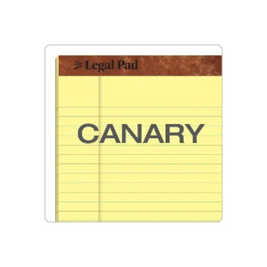 TOPS "The Legal Pad" Ruled Perforated Pads 8 1/2 x 11 3/4 Canary 50 Sheets Dozen 7532 image {5}