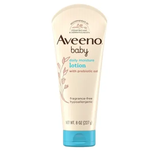 Aveeno Baby Daily Moisture Body Lotion for Delicate Skin with Natural Colloidal Oatmeal & Dimethicone - 8 fl oz image {1}