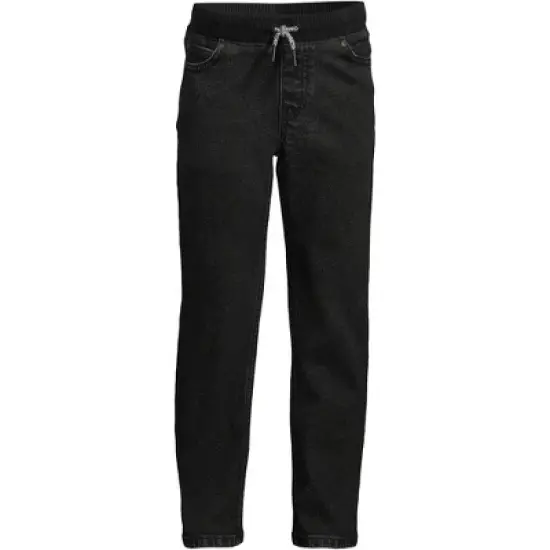 Lands' End Boys Slim Iron Knee Stretch Pull On Denim Jeans image {5}