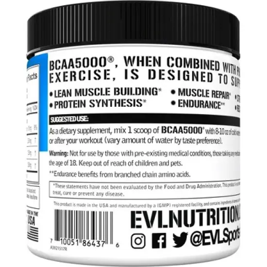 Evlution Nutrition BCAA5000 - Recovery & Endurance image {2}