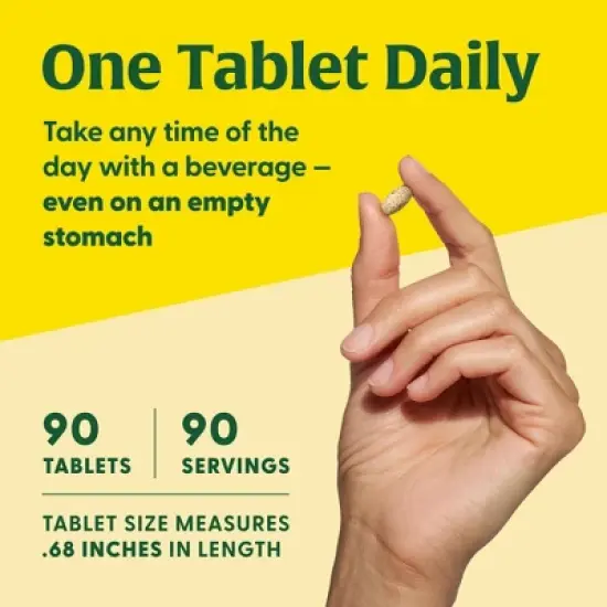 MegaFood Men's 55+ One DailyMultivitamin w/ Vitamin B12, Vitamin C, Vitamin D & Zinc - Optimal Aging & Immune Support Supplement, Vegetarian, 90 Tabs image {4}