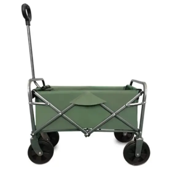 FURNIinspire Outdoor Serving Carts Collapsible Foldable Wagon Cart Beach Wagon Utility Wagon Grocery Cart Camping, Green, 26.62"*15.55"*30.07" image {5}