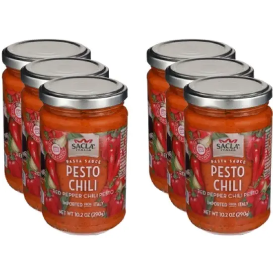Sacla&rsquo; Pesto Sauce Chili - Case of 6 - 10.2 oz image {4}