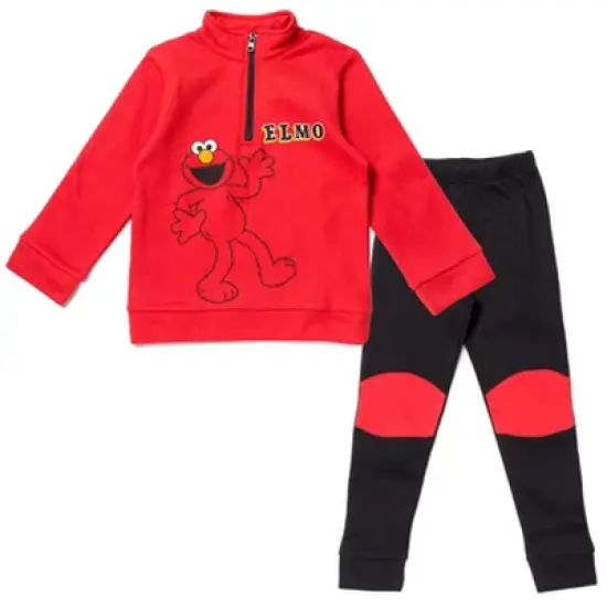Sesame Street Elmo Fleece Half Zip Sweatshirt and Pants Set Infant to Toddler image {10}