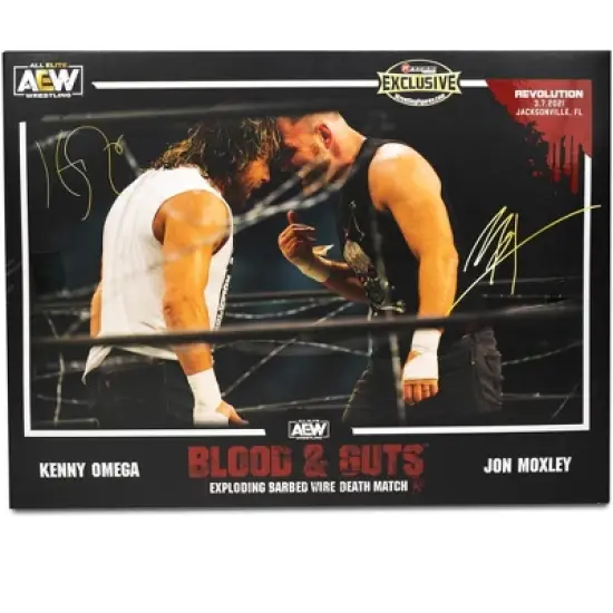 AEW Ringside Exclusive Kenny Omega & Jon Moxley Exploding Barbed Wire Death Match Action Figure image {1}