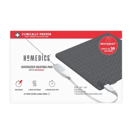 HoMedics Micro Plush Heating Pad - 24" x 24" image {2}