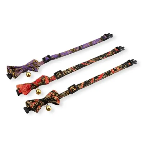 Necoichi Gilded Gold Bow Tie Cat Collar image {7}