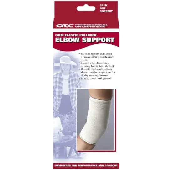 OTC Elbow Sleeve, Pullover Support, Knit Elastic, White image {2}