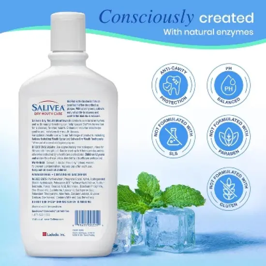 Salivea Extra Gentle Mouthwash Soothing Mint, 16 Oz image {1}