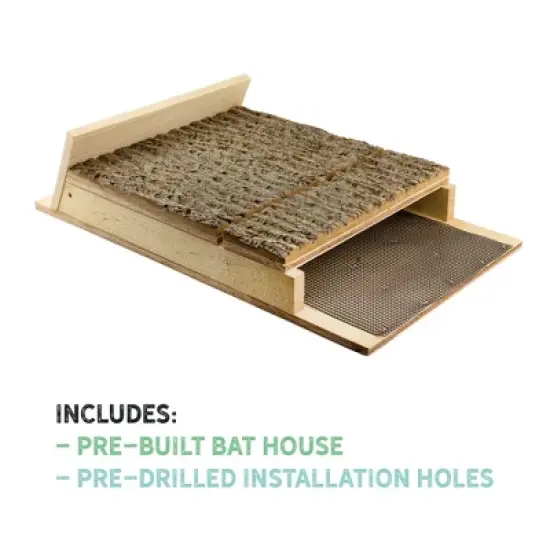 Uncle Dunkels Wooden Bat House; OBC Endorsed Rustic Handmade Bat Shelter Box image {6}