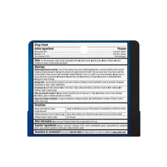 Orajel 3x Medicated Mouth Sores Gel - 0.42oz image {1}