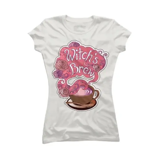Junior's Design By Humans Witch's Brew Cup of Coffee Pretty Halloween Concoction Shirt By TronicTees T-Shirt image {8}