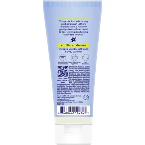 eos Mini Body Wash - Travel Size - Vanilla Cashmere - 2.5 fl oz image {1}