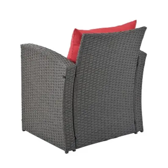 GlasFlength Patio Seating Sets, Combine Modern Design with Comfort, Elevate Your Patio Experience with Outdoor Lounge Sets, Red, 45.25"*25.75"*29.75" image {4}