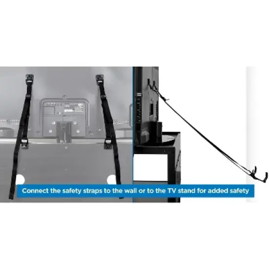 Mount-It! Safety Straps For TV, Furniture, Bookcase and TV Stands | Anti-Tip Strap Television Anchor Kit | For Baby Proofing, Earthquake Protection image {2}