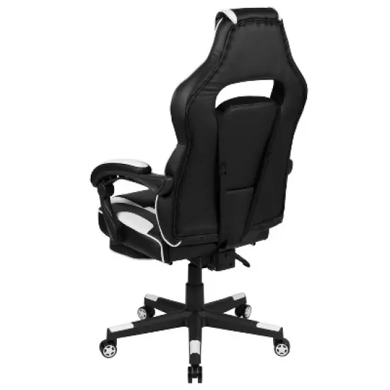 BlackArc Gaming Chair Outfitted With Footrest, Headrest, Lumbar Support Massage Pillow, Reclining Seat/Arms image {5}