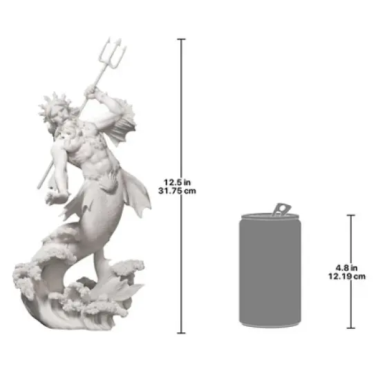 Design Toscano Triton, God of the Sea Bonded Marble Statue image {2}