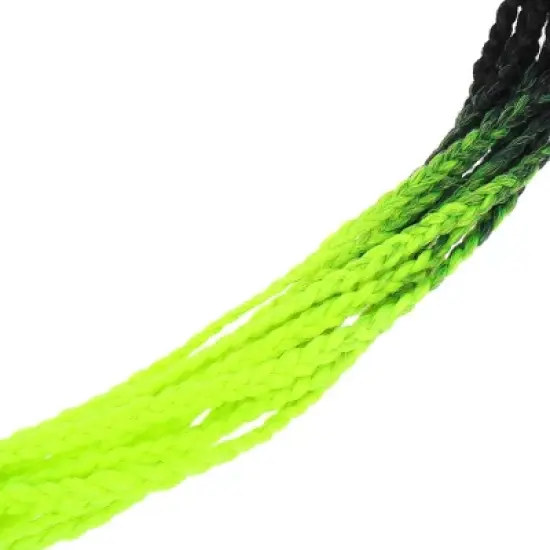 Unique Bargains Motorcycle Suction Cup Helmet Decor Ponytail Black Fluorescent Green 25" 1 Pc image {4}