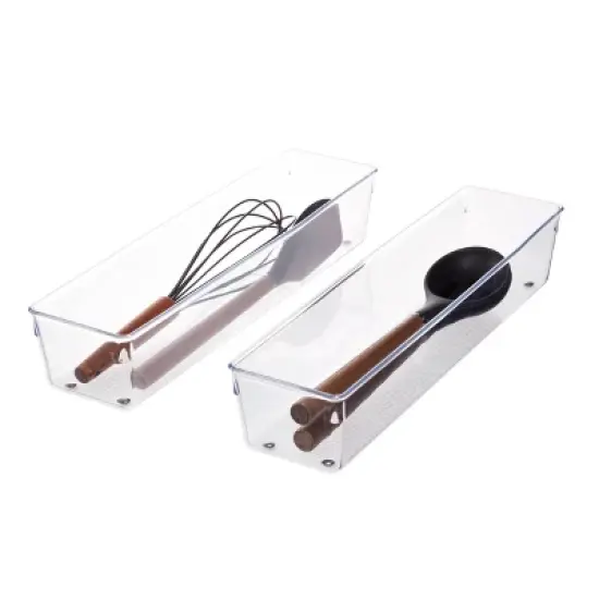 iDESIGN Linus Kitchen Drawer Organizer Clear image {1}