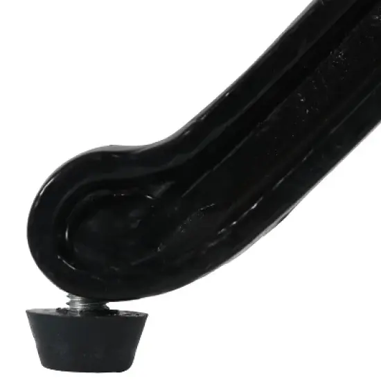 Sunnydaze Outdoor Crossweave Design Black Cast Aluminum Round Patio Dining Table with Umbrella Hole image {3}