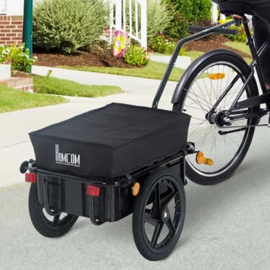 Anybear Bicycle Cargo Trailer Removable Box Waterproof 16in Wheels 180lbs Garden Cart image {1}