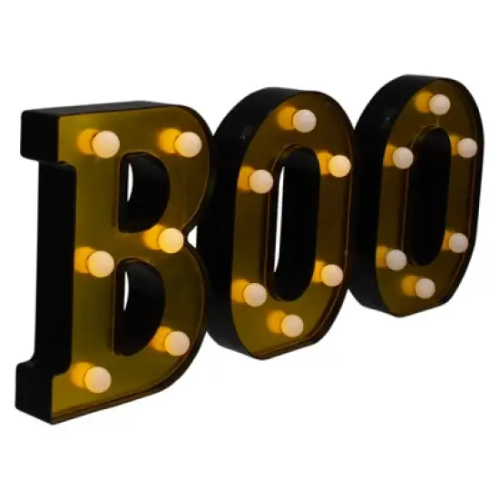 Northlight LED Lighted "BOO" Halloween Marquee Sign - 6.5" - Warm White image {2}
