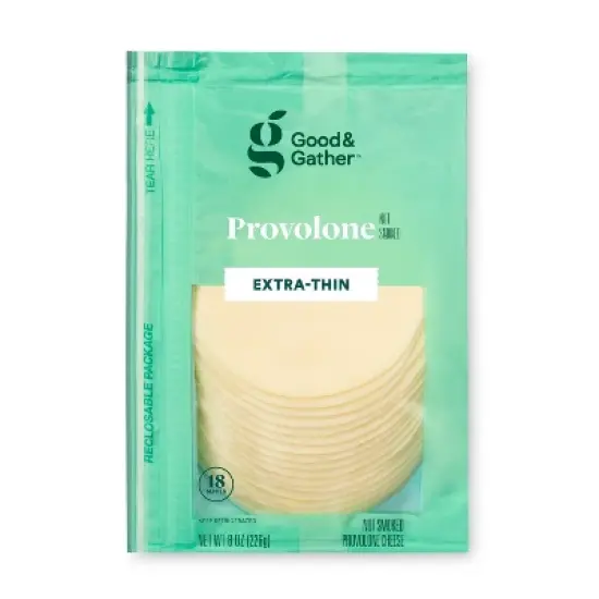 Extra-Thin Provolone Deli Sliced Cheese - 8oz/18 slices - Good & Gather&trade; image {3}