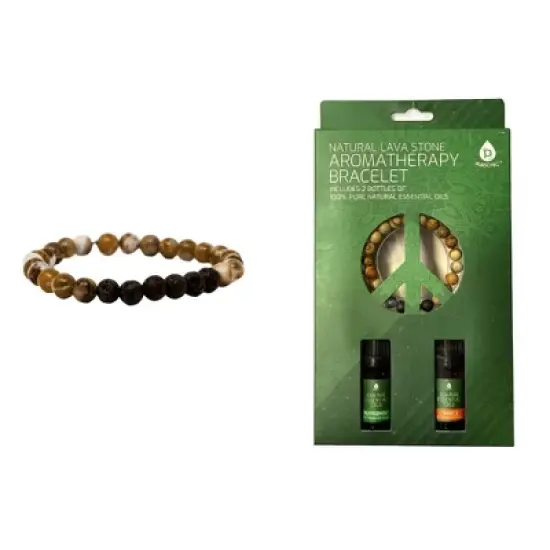 Pursonic Lavastone Braclet with essential oils image {3}