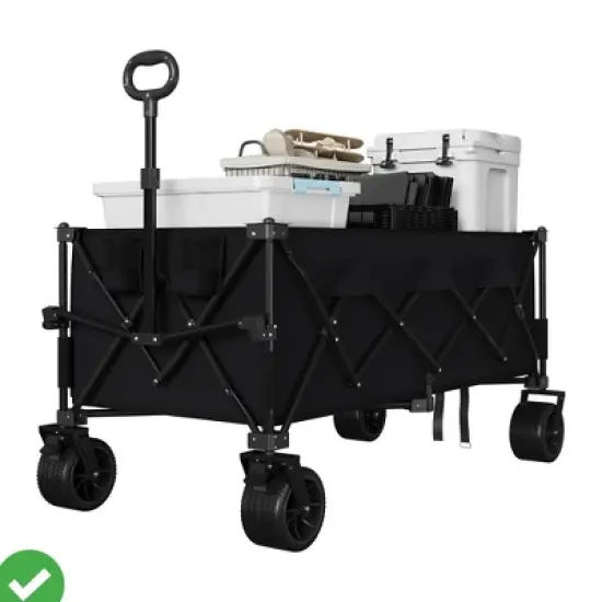 Heavy Duty Foldable Wagon for Beach Extra Large Collapsible Foldable Wagon for Camping image {7}