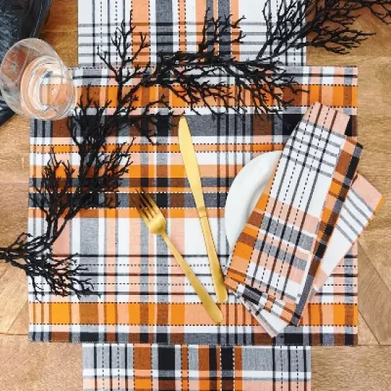 C&F Home Zelda Plaid Placemats Set of 6, 13" x 19" image {2}