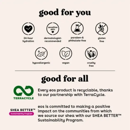 eos Shea Better 24H Moisture Body Lotion - Fragrance Free - 16 fl oz image {5}