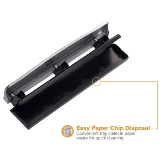 Bostitch 3-Hole Punch (Silver) - 12 Sheet Capacity, School, Office & Classroom Supplies image {4}