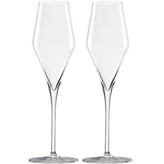 Stolzle Lausitz Set of 2 9.75oz Highlight Flutes Drinkware with LED Light: Wedding & Champagne Flutes, Dishwasher-Safe image {2}