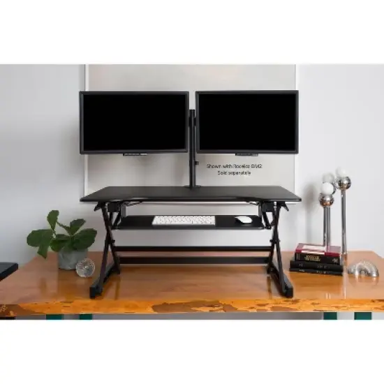 Ergonomic Height Adjustable Sit to Stand Desk Computer Riser - Rocelco image {1}