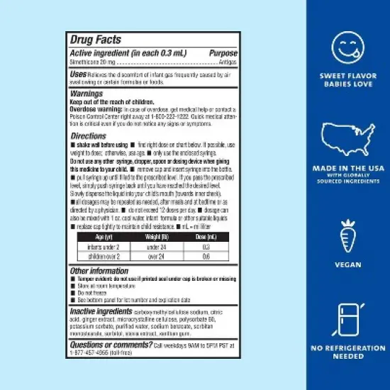 Mommy's Bliss Simethicone Gas Relief Drops - 1 fl oz image {3}