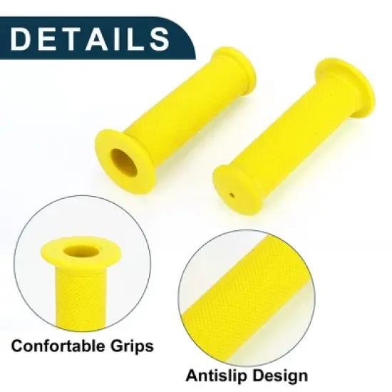 Unique Bargains Bike Handlebar Grips Covers 4.61" Yellow 1 Pair image {3}