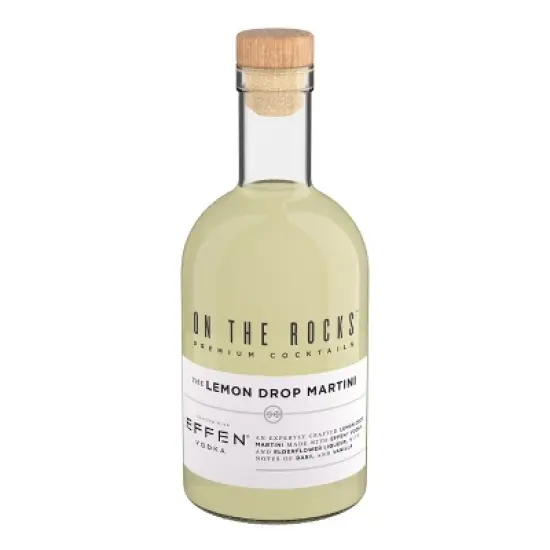 On The Rocks Lemon Drop Martini Cocktail - 375ml Bottle image {4}