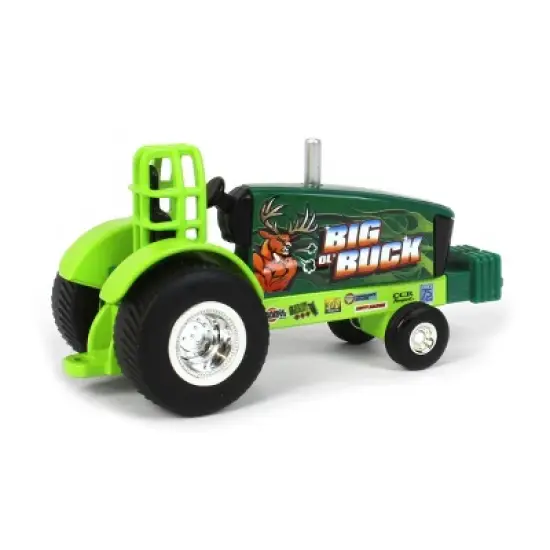 1/64 Big Buck Green and Yellow Die-Cast Pulling Tractor 47231 image {2}