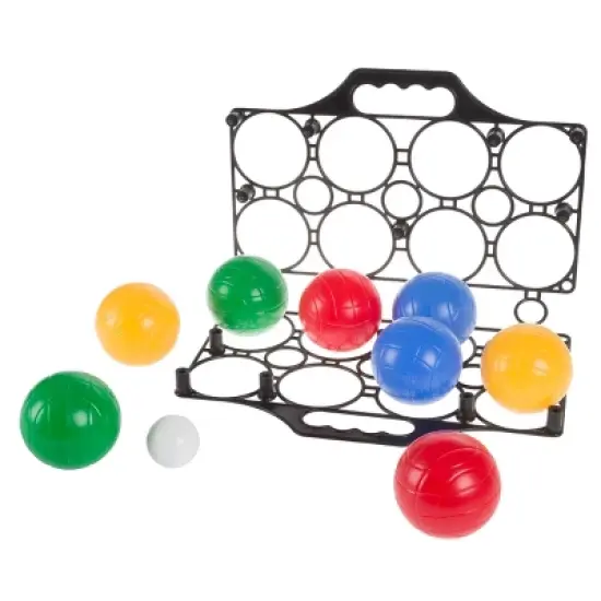 Toy Time Beginner Bocce Ball Set With 8 Colorful Bocce Balls, Pallino and Carrying Case image {1}