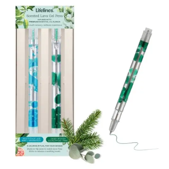 Lifelines 2pk Scented Lava Pen Set Blue/ Green image {5}
