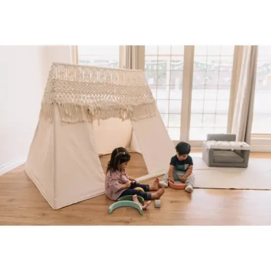 Macrame Playhome Tent Beige - Wonder & Wise image {1}