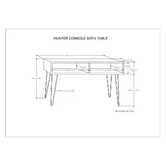 55" Moreno Solid Mango Wood Console Sofa Table Natural - WyndenHall image {5}
