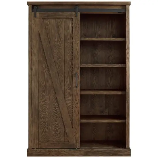 72" Avondale Barn Door Bookcase Fully Assembled - Martin Furniture image {9}