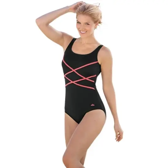 Swim 365 Women&rsquo;s Plus Size Crisscross Front Maillot image {1}