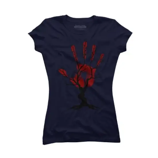 Junior's Design By Humans Halloween Tree By aisenArt T-Shirt image {6}