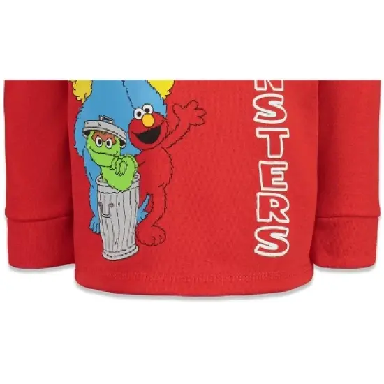 Sesame Street Oscar the Grouch Big Bird Cookie Monster Fleece Half Zip Hoodie Toddler image {6}